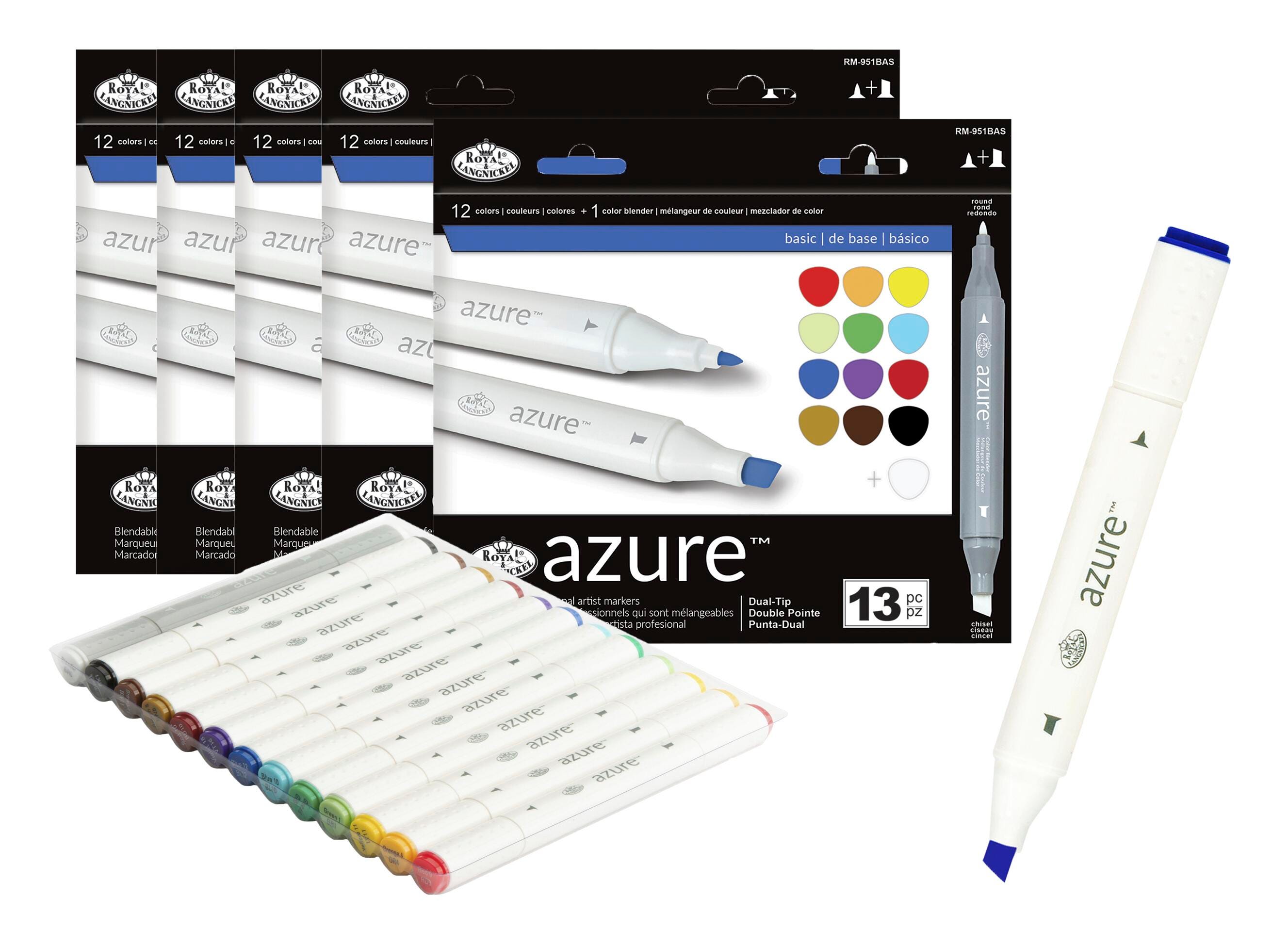 ラッカゾージア Royal Brush Azure Markers, Alcohol-Based, Dual-Tip, Assorted